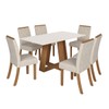 Mesa de Jantar 6 Lugares Sales Nature/Off White/Linho - Pnr Móveis