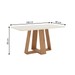 Mesa de Jantar 6 Lugares Sales/Bella com Vidro Nature/Off White/Amêndoa - Pnr Móveis