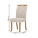 Mesa de Jantar 6 Lugares Sales/Bella com Vidro Nature/Off White/Linho - Pnr Móveis