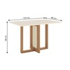 Mesa de Jantar 4 Lugares Valentina Milla Nature/Cinza - Pnr Móveis