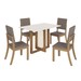 Mesa de Jantar 4 Lugares Valentina Milla Nature/Cinza - Pnr Móveis
