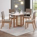 Mesa de Jantar 4 Lugares Valentina Milla Nature/Cinza - Pnr Móveis