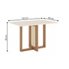 Mesa de Jantar 4 Lugares Valentina Milla Nature/Off White/Linho - Pnr Móveis