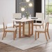 Mesa de Jantar 4 Lugares Valentina Milla Nature/Off White/Linho - Pnr Móveis