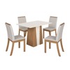 Mesa de Jantar 4 Lugares Lavínia Nature/Off White/Linho - Pnr Móveis