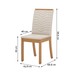 Mesa de Jantar 4 Lugares Lavínia Nature/Off White/Linho - Pnr Móveis