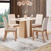 Mesa de Jantar 4 Lugares Lavínia Nature/Off White/Linho - Pnr Móveis