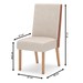 Mesa de Jantar 6 Lugares Lívia com Vidro Nature/Courino/Linho - Pnr Móveis