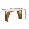 Mesa de Jantar 6 Lugares Lívia/Anne Nature/Corano Bege/Creme - Pnr Móveis