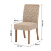 Mesa de Jantar 6 Lugares Luana com Vidro Nature/Off White/Creme - Pnr Móveis