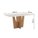 Mesa de Jantar 6 Lugares Nicole/Vita com Vidro Nature/Off White/Bege - Pnr Móveis