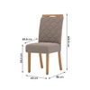 Mesa de Jantar 6 Lugares Amélia Nature/Off White/Marrom Amêndoa - Pnr Móveis