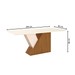 Mesa de Jantar 8 Lugares Aline com Vidro Nature/Off White/Amêndoa - Pnr Móveis