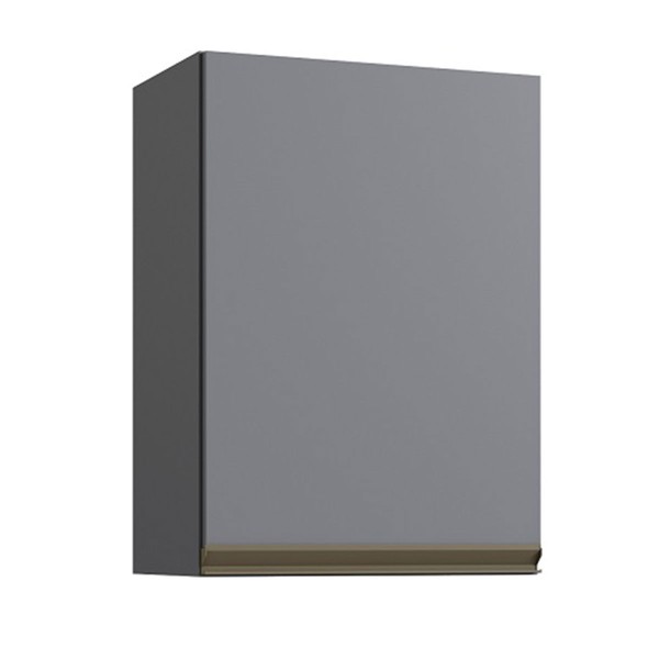 Armário Aéreo Cozinha Greta 1 Porta Cinza - Irm Móveis