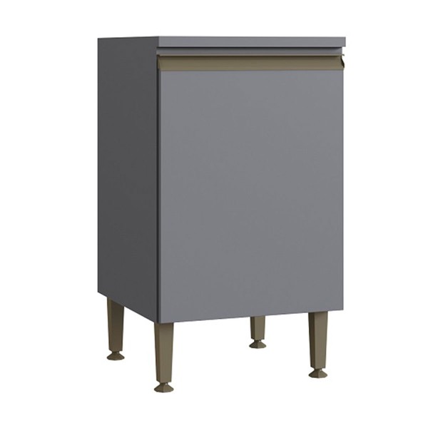 Balcão de Cozinha Greta 1 Porta Cinza - Irm Móveis