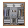 Guarda-Roupa Casal City 3 Portas 4 Gavetas Cinamomo/Off White - Maxel