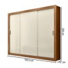 Guarda-Roupa Casal City 3 Portas 4 Gavetas Cinamomo/Off White - Maxel