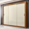 Guarda-Roupa Casal City 3 Portas 4 Gavetas Cinamomo/Off White - Maxel