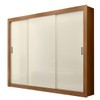 Guarda-Roupa Casal City 3 Portas 4 Gavetas Cinamomo/Off White - Maxel