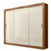 Guarda-Roupa Casal City 3 Portas 4 Gavetas Cinamomo/Off White - Maxel