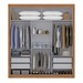 Guarda Roupa Casal City 3 Portas 4 Gavetas com Espelho Cinamomo/Off White - Maxel
