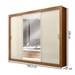 Guarda Roupa Casal City 3 Portas 4 Gavetas com Espelho Cinamomo/Off White - Maxel