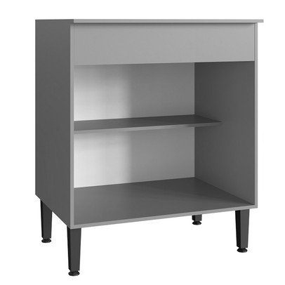 Balcão de Cozinha Light 2 Portas 1 Prateleira Branco - Irm Móveis