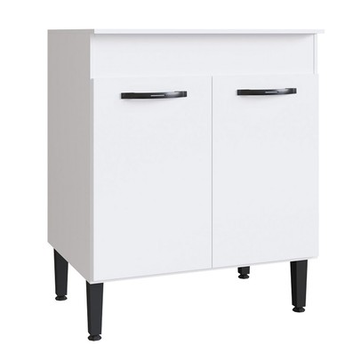 Balcão de Cozinha Light 2 Portas 1 Prateleira Branco - Irm Móveis