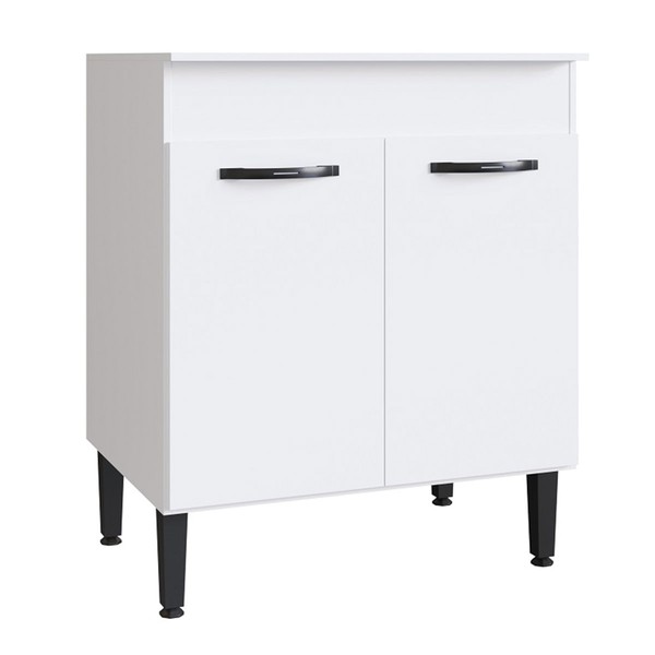 Balcão de Cozinha Light 2 Portas 1 Prateleira Branco - Irm Móveis