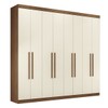 Guarda-Roupa Casal Master New 8 Portas 4 Gavetas Jatoba/Areia - Santos Andirá