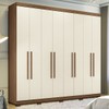Guarda-Roupa Casal Master New 8 Portas 4 Gavetas Jatoba/Areia 1632 - Santos Andirá