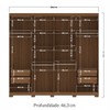 Guarda-Roupa Casal Master New 8 Portas 4 Gavetas Jatoba/Areia 1632 - Santos Andirá