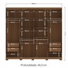 Guarda-Roupa Casal Master New 8 Portas 4 Gavetas Jatoba 1632 - Santos Andirá