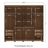 Guarda-Roupa Casal Master New 8 Portas 4 Gavetas Jatoba/Grafite 1632 - Santos Andirá