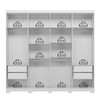 Guarda-Roupa Casal Master New 8 Portas 4 Gavetas Branco 1632 - Santos Andirá