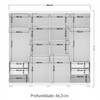 Guarda-Roupa Casal Master New 8 Portas 4 Gavetas Branco 1632 - Santos Andirá