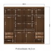 Guarda-Roupa Casal Master New 8 Portas 4 Gavetas com Espelho Jatoba/Areia 16324 - Santos Andirá