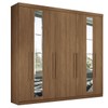 Guarda-Roupa Casal Master New 8 Portas 4 Gavetas com Espelho Jatoba 16324 - Santos Andirá