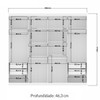 Guarda-Roupa Casal Master New 8 Portas 4 Gavetas com Espelho Branco 16324 - Santos Andirá