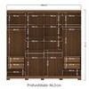 Guarda-Roupa Casal Master New 8 Portas 4 Gavetas com Espelho Jatoba/Areia - Santos Andirá