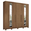 Guarda-Roupa Casal Master New 8 Portas 4 Gavetas com Espelho Jatoba - Santos Andirá