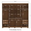 Guarda-Roupa Casal Master New 8 Portas 4 Gavetas com Espelho Jatoba - Santos Andirá
