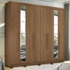 Guarda-Roupa Casal Master New 8 Portas 4 Gavetas com Espelho Jatoba - Santos Andirá
