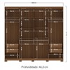 Guarda-Roupa Casal Master New 8 Portas 4 Gavetas com Espelho Jatoba/Grafite - Santos Andirá