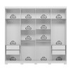 Guarda-Roupa Casal Master New 8 Portas 4 Gavetas com Espelho Branco - Santos Andirá