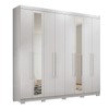 Guarda-Roupa Casal Master New 8 Portas 4 Gavetas com Espelho Branco - Santos Andirá