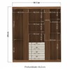 Guarda-Roupa Casal Aurora 4 Portas 4 Gavetas Ripado Jatoba/Areia 16474 - Santos Andirá