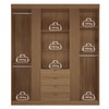 Guarda-Roupa Casal Aurora 4 Portas 4 Gavetas Ripado Jatoba 16474 - Santos Andirá