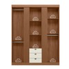 Guarda-Roupa Casal 3 Portas 3 Gavetas Ripado Jatoba/Areia 16384 - Santos Andirá