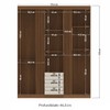 Guarda-Roupa Casal 3 Portas 3 Gavetas Ripado Jatoba/Areia 16384 - Santos Andirá